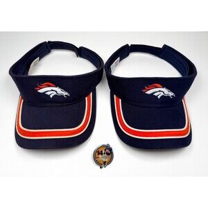 Denver Broncos Y2K  Adjustable Visor Hat NFL Football GameDay & Brian Griese Pin